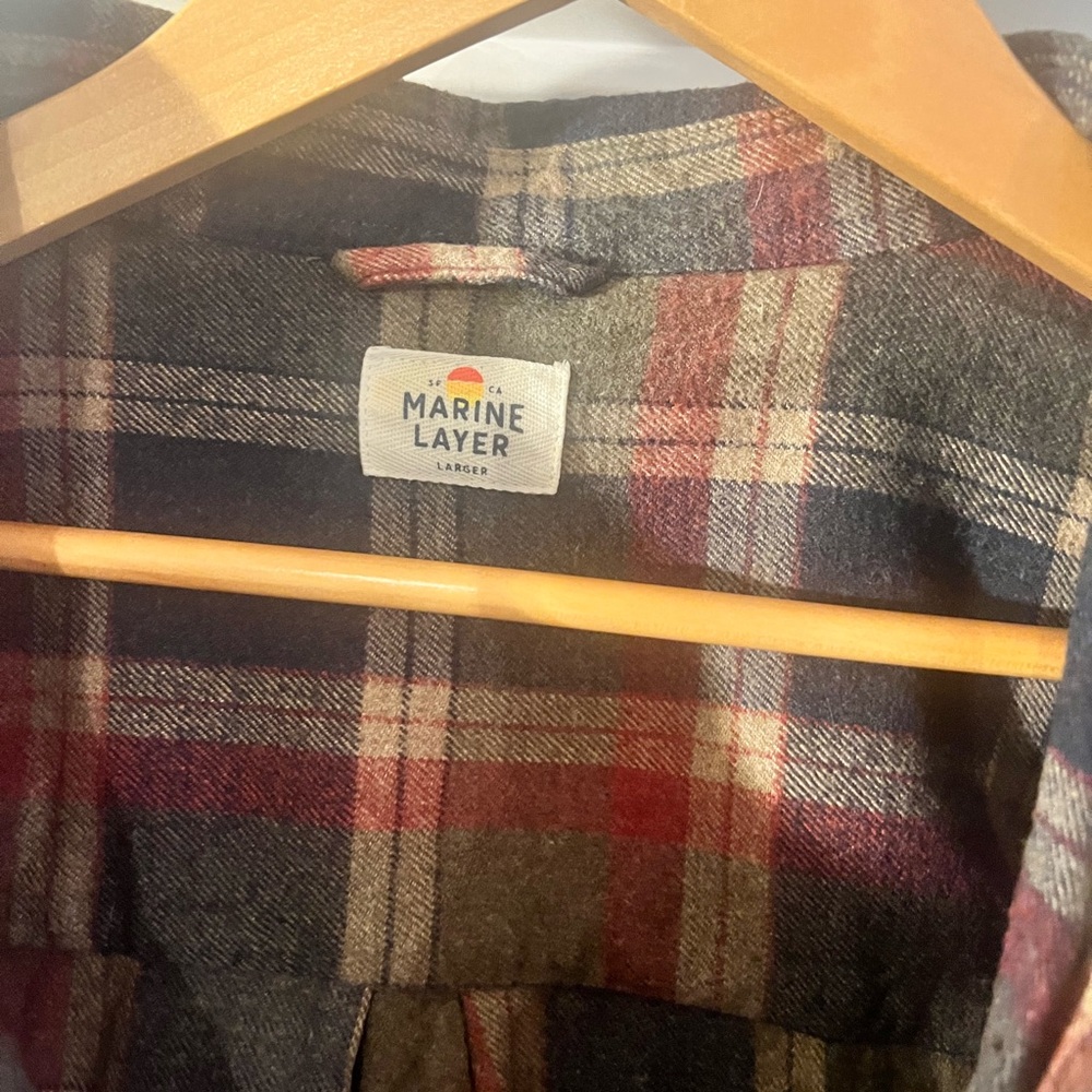 Marine Layer Multicolor Plaid Shirt - Picture 2 of 3